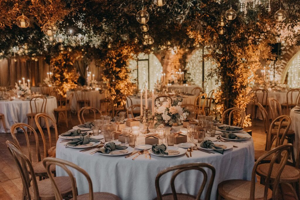 iluminación en bodas nocturnas