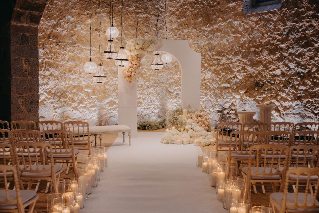 iluminación en bodas nocturnas